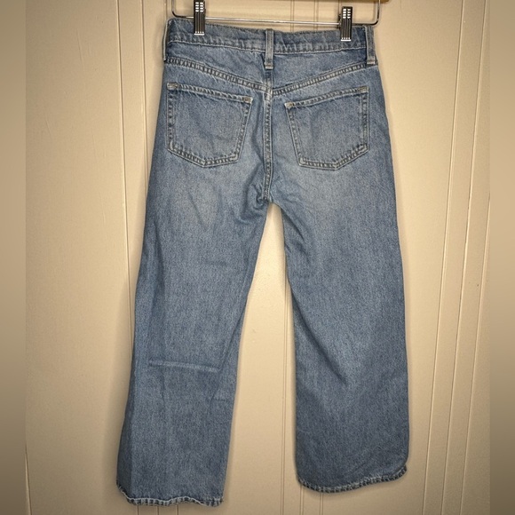 Old Navy Girls Wide Leg Distressed Jeans - Picture 2 of 7